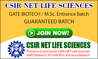 Guaranteed Batch CSIR NET Life Sciences Coaching, Regular Classroom Coaching CSIR NET Life Sciences, IIT JAM / M.Sc Entrances / GATE Biotechnology,Regular Classroom / Online Live Coaching for CSIR NET Life Sciences, IIT JAM / M.Sc Entrances, GATE Biotechnology