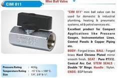 CIM 011 Mini Ball Valve