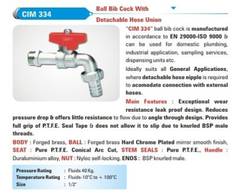 CIM 334 BallBib Cock With Detachable Hose Union