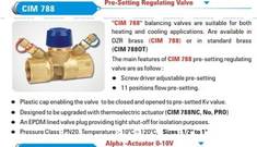 CIM 788 Pre-Setting Regulating Valve