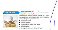 CIM 788 Pro Alpha-Actuator 0-10V Proportional Balancing Valve