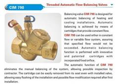 CIM 790 Threaded Automatic Flow Balancing Valve