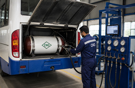 Bus CNG Cylinder Testing in Ghaziabad
