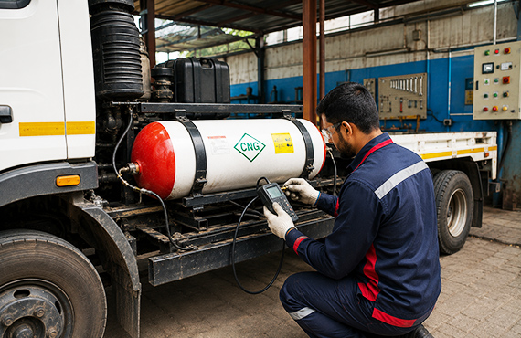 Truck CNG Cylinder Testing in Ghaziabad