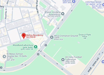 Location Map Mehra Residency Dwarka Delhi