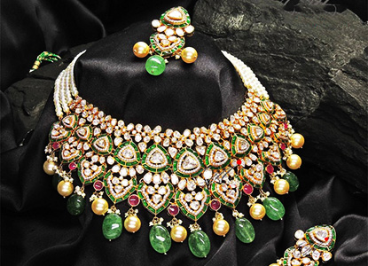 Silver Polki Jewelry in Delhi, Silver Polki Jewelry in Dwarka Delhi